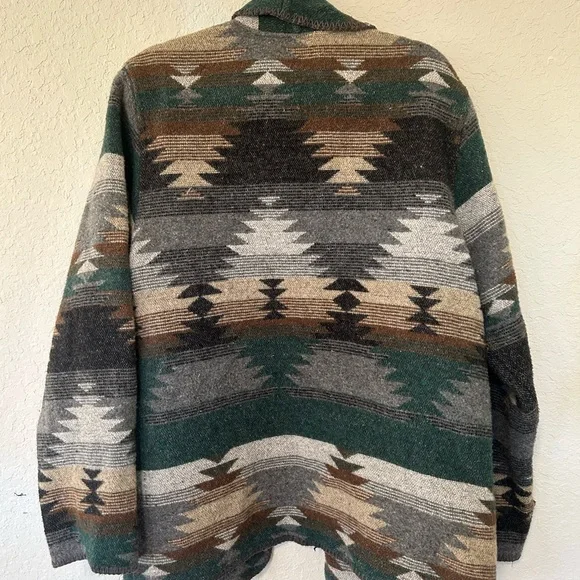 Vintage Karen Kane Wool Blend Blanket Style Jacket, Southwestern, Tribal design - Picture 7 of 8